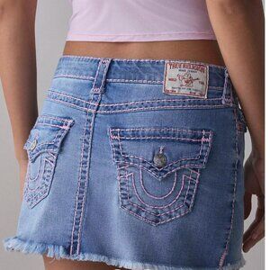 NWT TRUE RELIGION Sadie Mini Denim Skirt Size 26